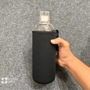 1L Borosilicate Glass Water Bottle with Glass Cap