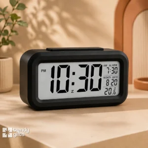 Large LCD Digital Alarm Clock | Time, Date & Temperature Display
